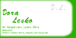 dora lesko business card