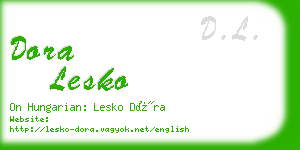 dora lesko business card